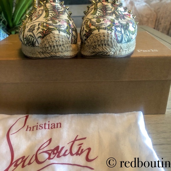 🎈SOLD Ares jungle print gold spike espadrilles - Picture 7 of 8